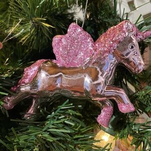 Lot of 10 Pink Christmas Ornaments~Angels~Ice Cream Cones~Unicorns🦄